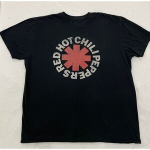 Red Hot Chilli Peppers T-Shirt Men's 2XL Black Vintage Rare Screenprinted Tag